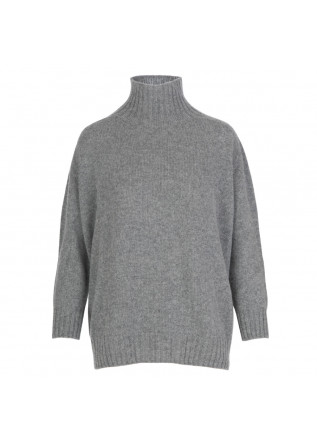 womens sweater riviera cashmere mock neck grey