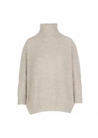 womens sweater riviera cashmere mock neck beige