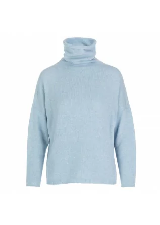 womens sweater riviera cashmere rollkragen light blue