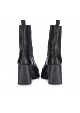 MOMA | HEELED BOOTS WITH LINED PLATFORM LEATHER BLACK