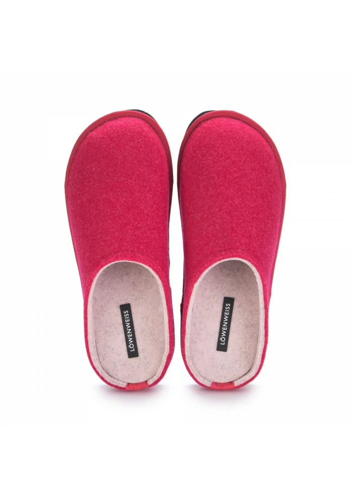 womens slippers loewenweiss felt fuchsia pink