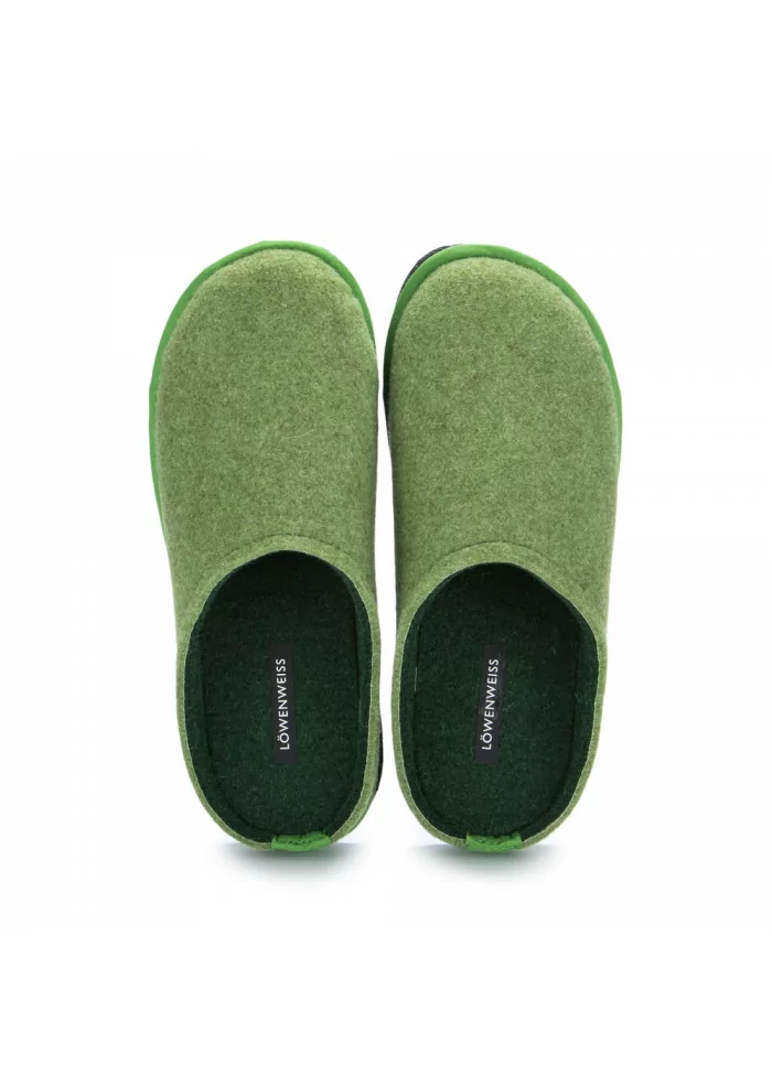 pantofole donna loewenweiss feltro verde