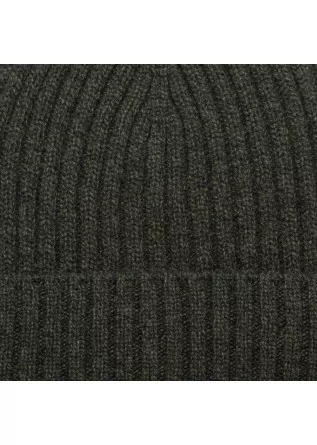 RIVIERA CASHMERE | RIBBED CASHMERE BEANIE GREEN