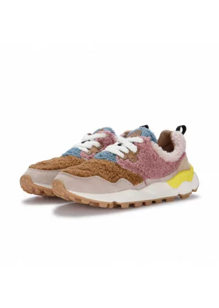 sneakers donna flower mountain rosa marrone