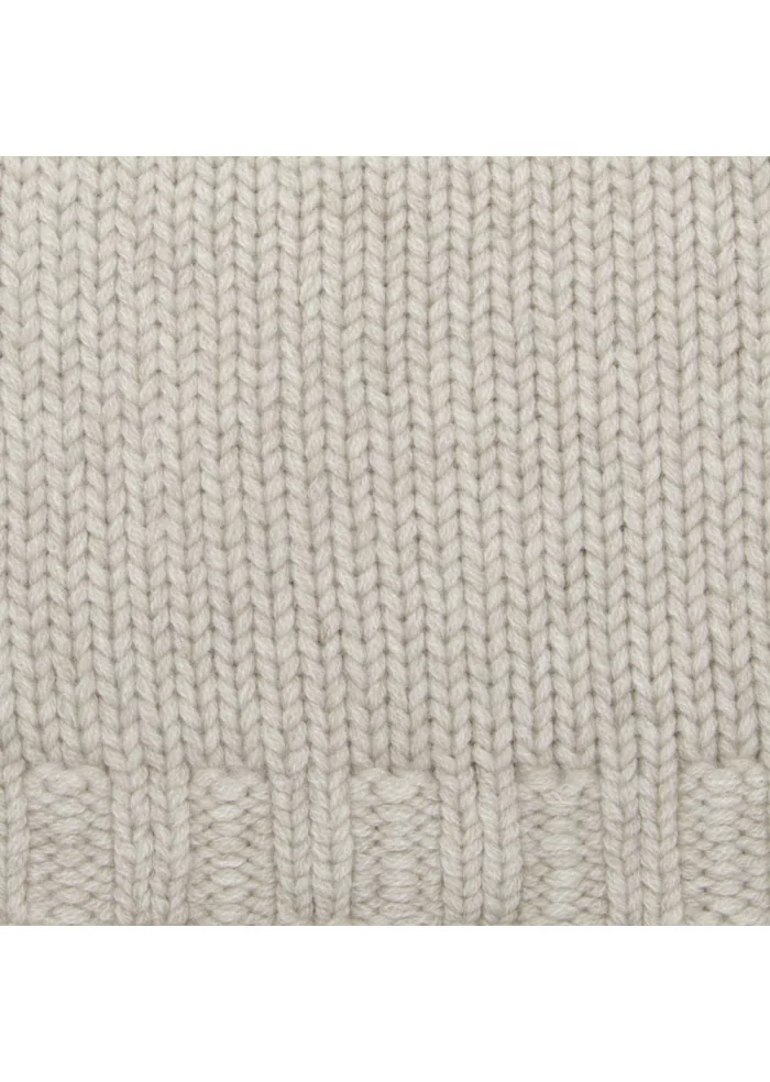unisex beanie cap riviera cashmere long natural beige