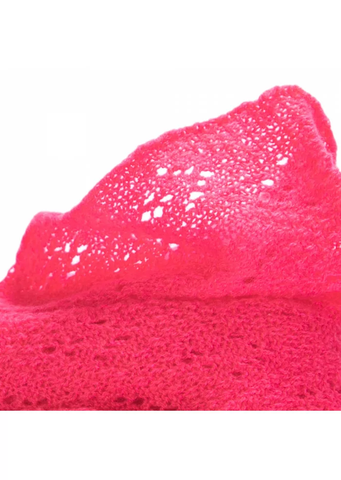 sciarpa donna riviera cashmere traforata rosa