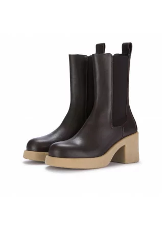 womens heel boots oa non fashion calf brown