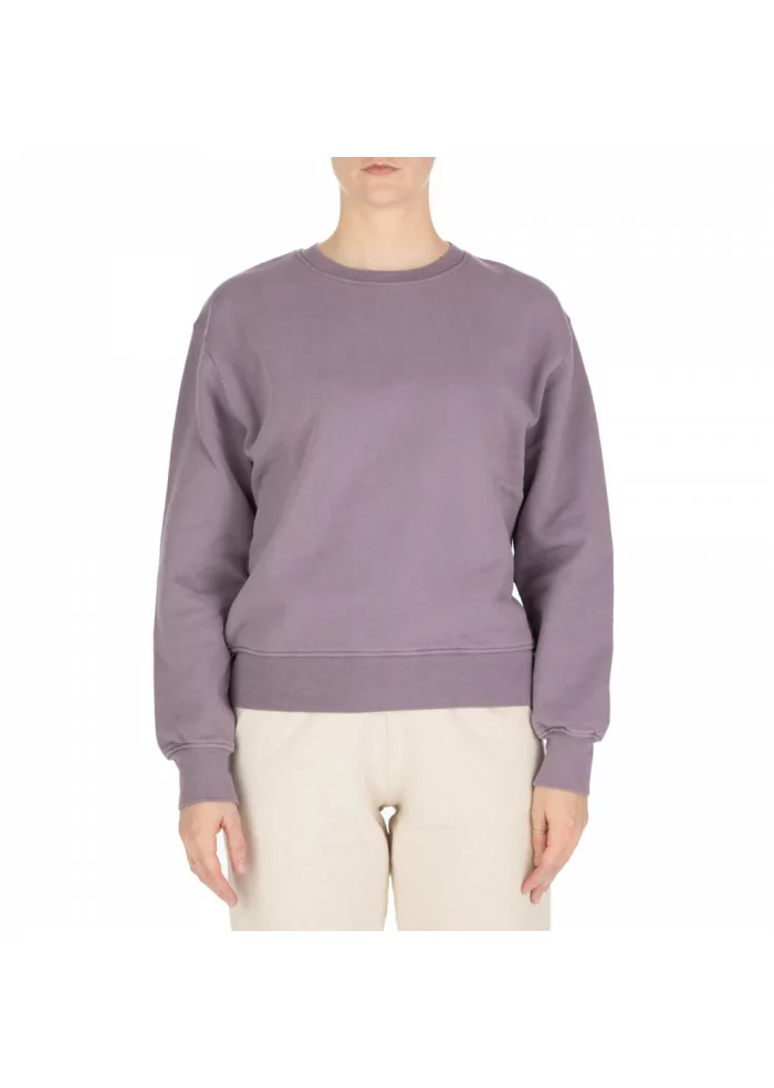 damen sweatshirt colorful standard lila dunst