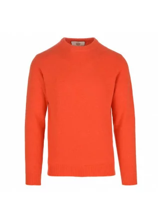mens crewneck sweater wool and co orange