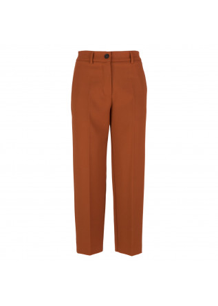 SOLOTRE | TROUSERS VISCOSE BROWN