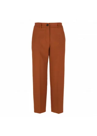 SOLOTRE | TROUSERS VISCOSE BROWN