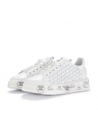 Casual style women's sneakers. Featuring a perforated leather upper with a removable leather insole.