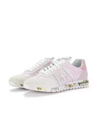 womens sneakers premiata lucyd white pink