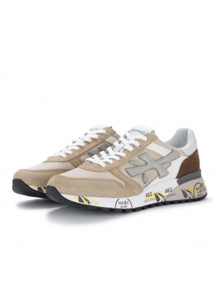 mens sneakers premiata mick beige brown