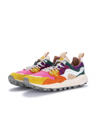 damen sneakers flower mountain yamano gelb fuchsie