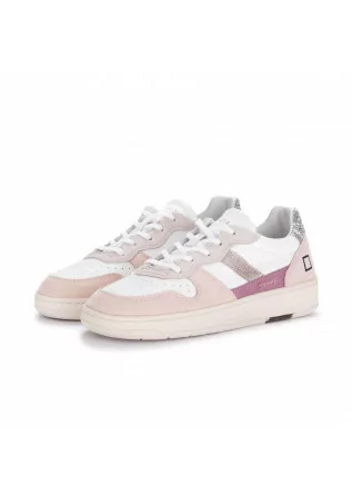 sneakers donna date court 2 0 vintage bianco rosa