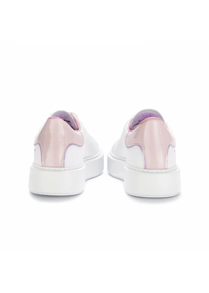 sneakers donna date sfera patent bianco rosa