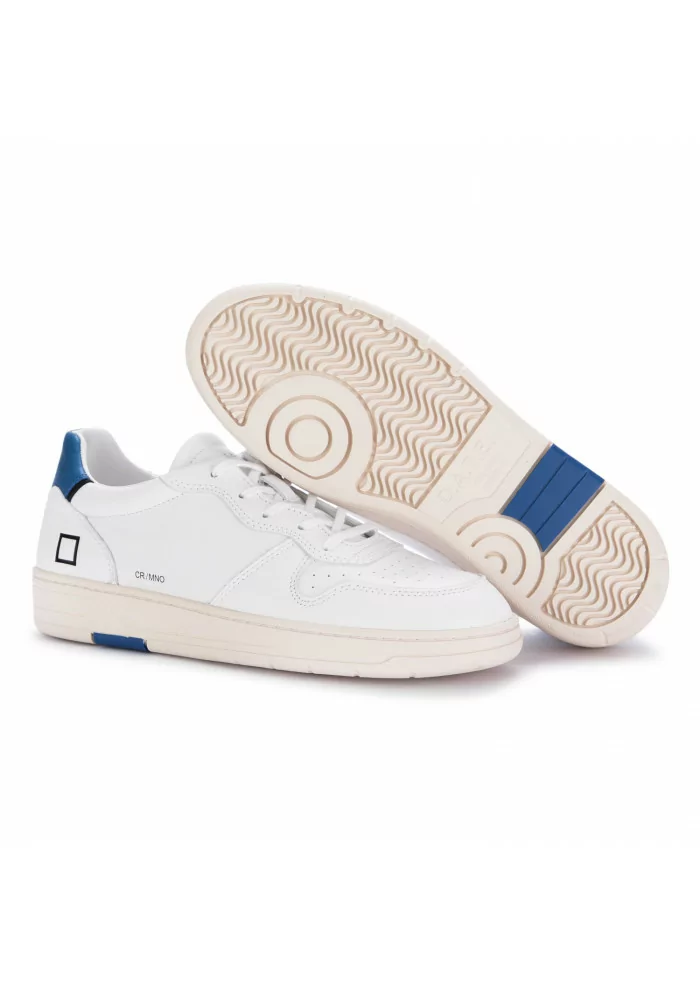 mens sneakers date court mono white blue