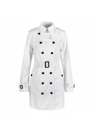 women's trench coat save the duck grin audrey white