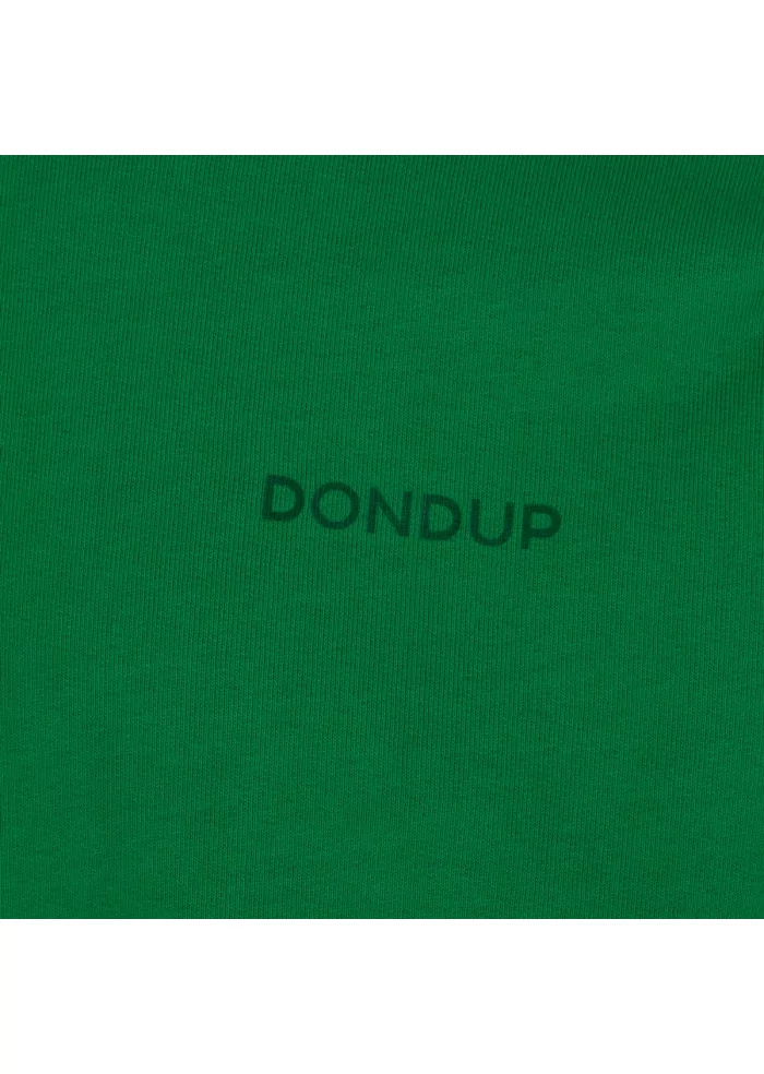 felpa uomo dondup regular logo verde