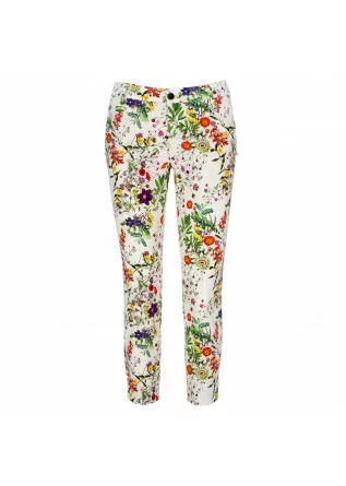 pantaloni donna masons jaquelinecurvy bianco pattern floreale