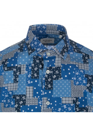 MASTRICAMICIAI | HEMD LUCA BAUMWOLLE PATCH BLAU