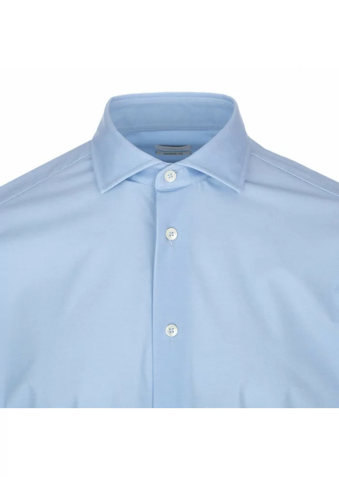 radical fit rossini man shirt traiano in light blue polyamide and polyester