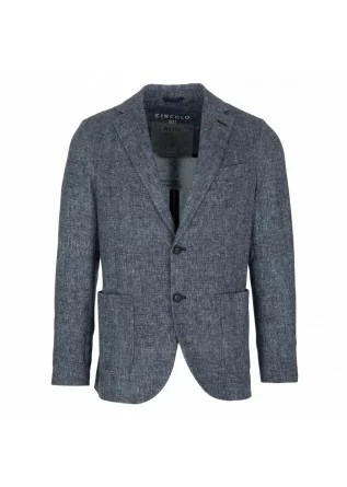mens jacket circolo 1901 grey blue cotton jersey