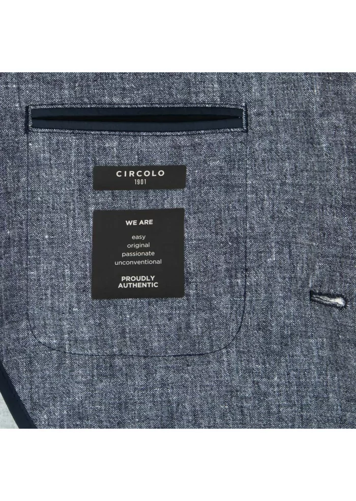 giacca uomo circolo 1901 jersey cotone blu grigio