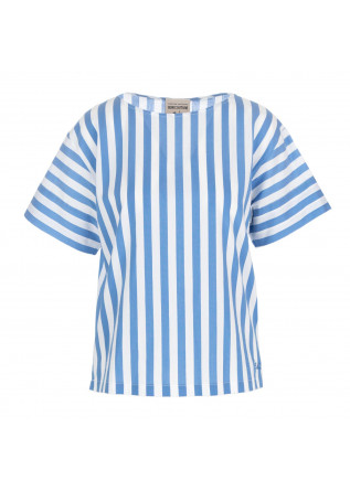 womens shirt semicouture poplin white blue