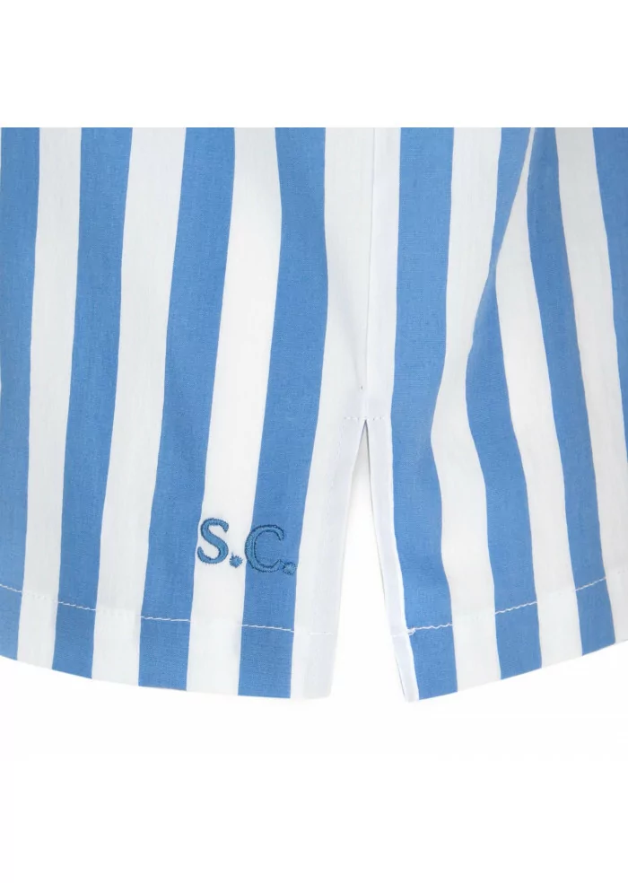 womens shirt semicouture poplin white blue