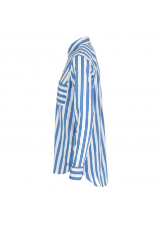 SEMICOUTURE | SHIRT POPLIN STRIPES WHITE BLUE