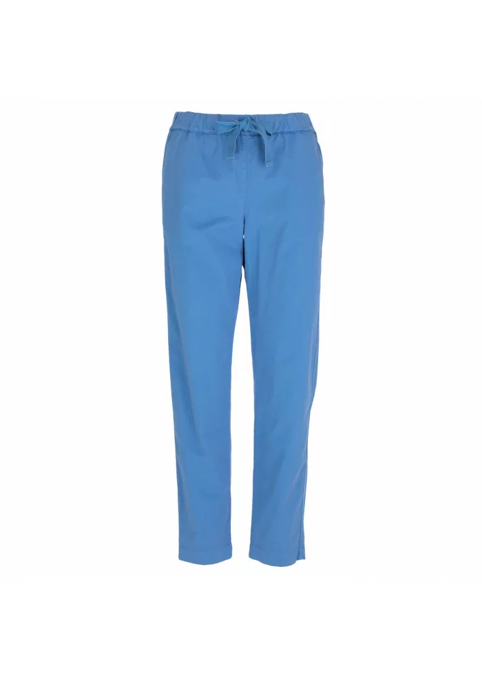 womens trousers semicouture cotton light blue
