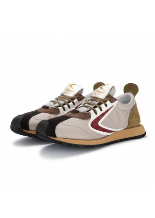 mens sneakers special valsport 1920 grey brown nylon leather