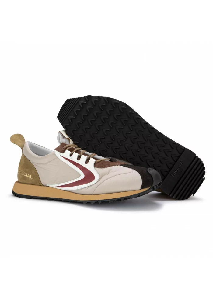 mens sneakers special valsport 1920 grey brown nylon leather