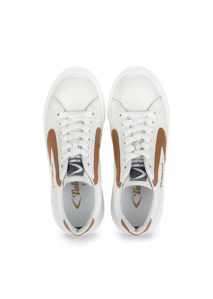 women's sneakers tournament up valsport 1920 white brown leather