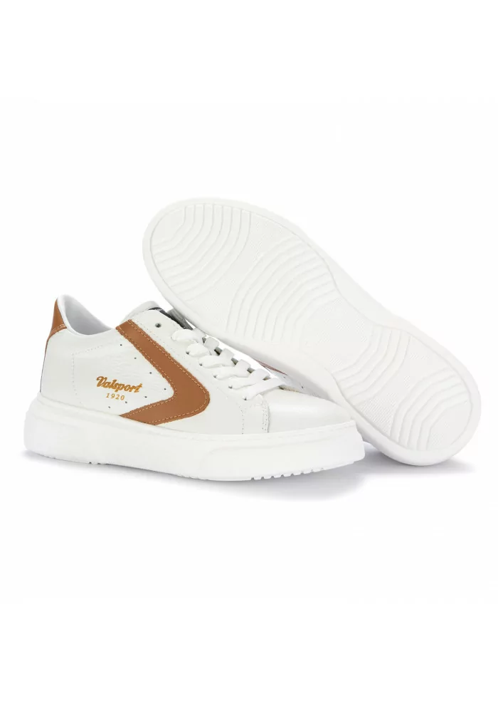 women's sneakers tournament up valsport 1920 white brown leather