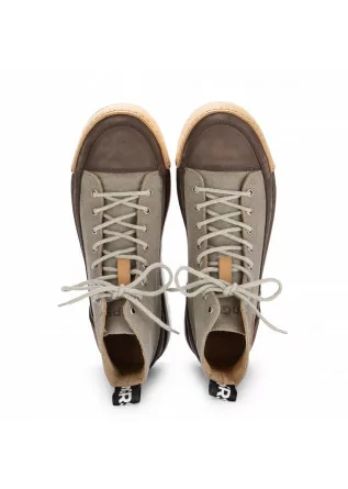 BNG REAL SHOES | SNEAKERS LA MOKA CANVAS HIGH MARRONE CACHI