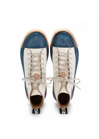 BNG REAL SHOES | SNEAKERS LA JEANS CANVAS HIGH BIANCO BLU