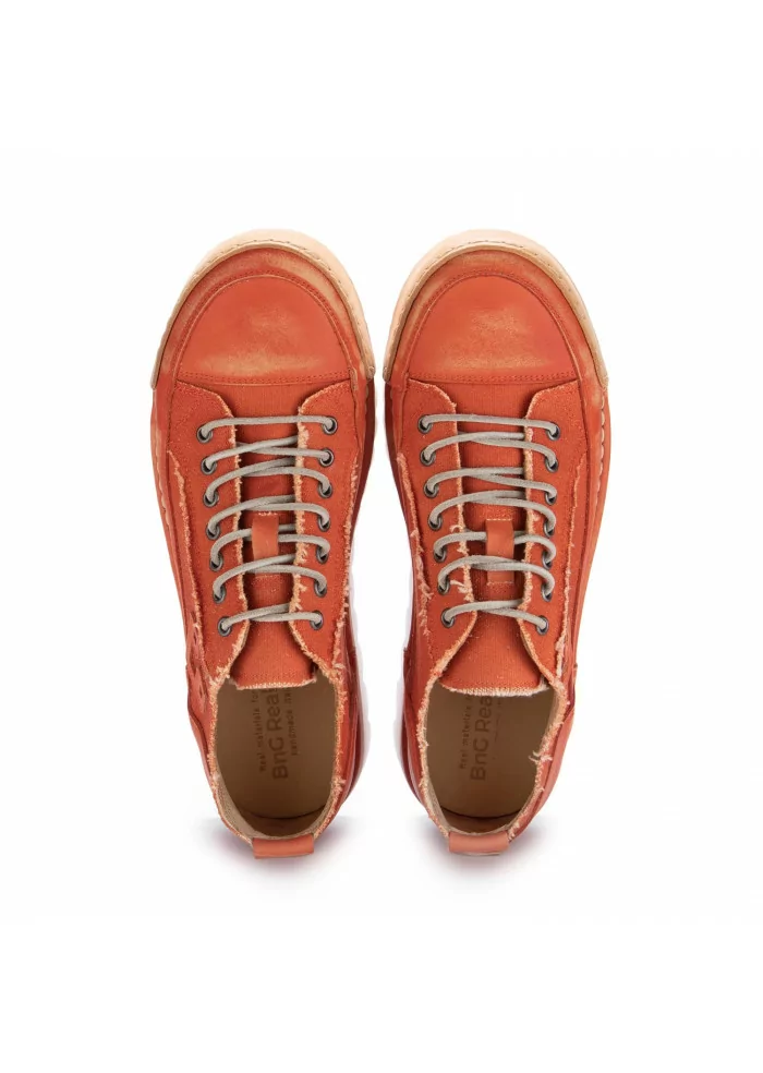 sneakers uomo bng real shoes la clementina canvas arancioni