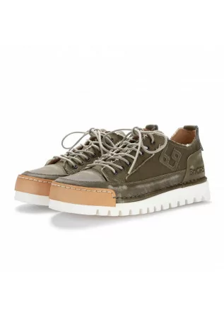 sneakers uomo bng real shoes la militare canvas verde