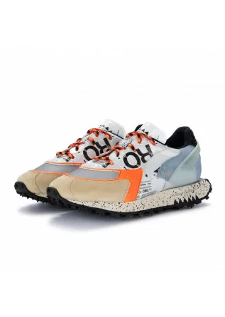 sneakers uomo bodrum sheldon run of materiali misti grigio arancione