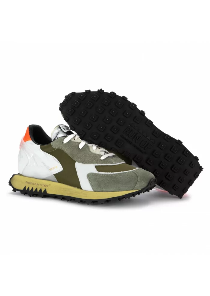 mens sneakers bodrum hellmut run of mixed materials green white