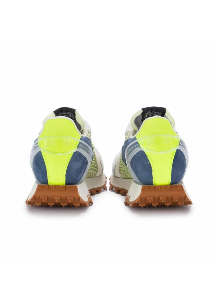 sneakers uomo bodrum patrol run of materiali misti azzurro giallo