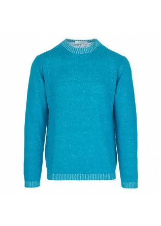 maglione uomo daniele fiesoli lino cotone azzurro
