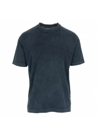 mens stone washed tshirt daniele fiesoli blue cotton jersey
