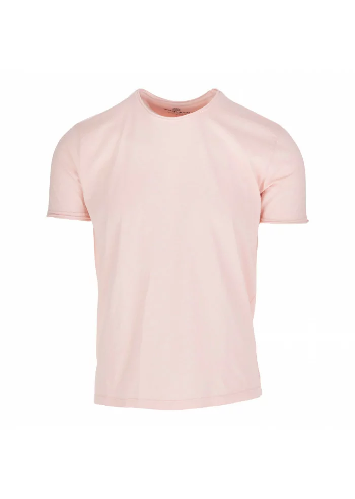 mens tshirt wool and co cotton pink