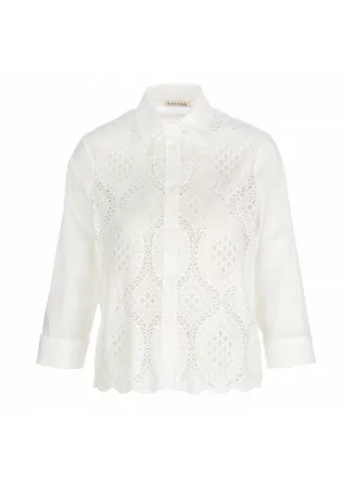 womens shirt kartika cotton lace white
