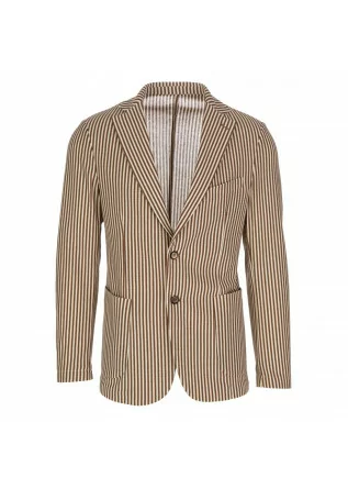 giacca uomo outfit righe bianco marrone