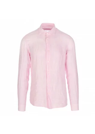 camicia uomo mastri camiciai luca lino rosa